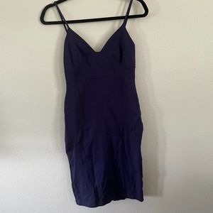 new lulus navy vneck bodycon dress size small